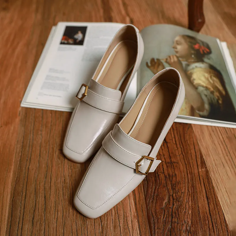 Indie High Heeled Loafers Beige