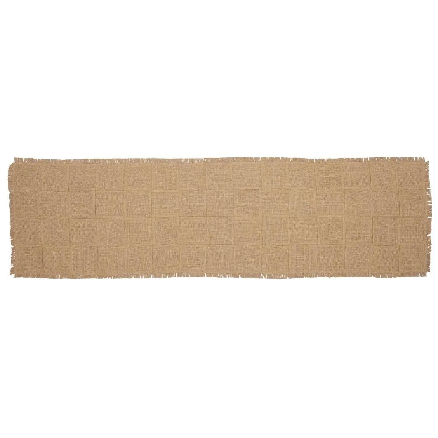 Jute Burlap Natural Basket Weave Runner 13x48 VHC Brands