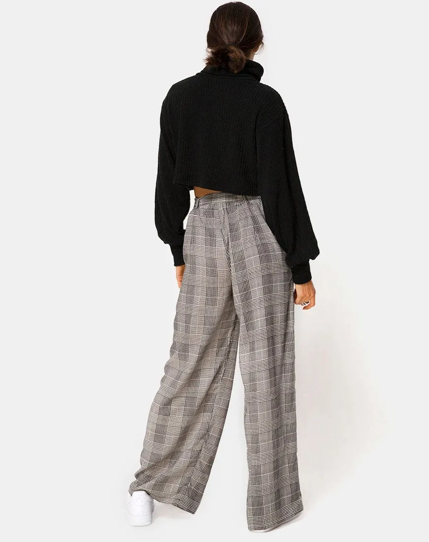 Majustie Highwaist Trouser in Charles Check Grey