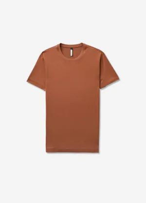 Mercerised Crew Neck T-Shirt Toffee