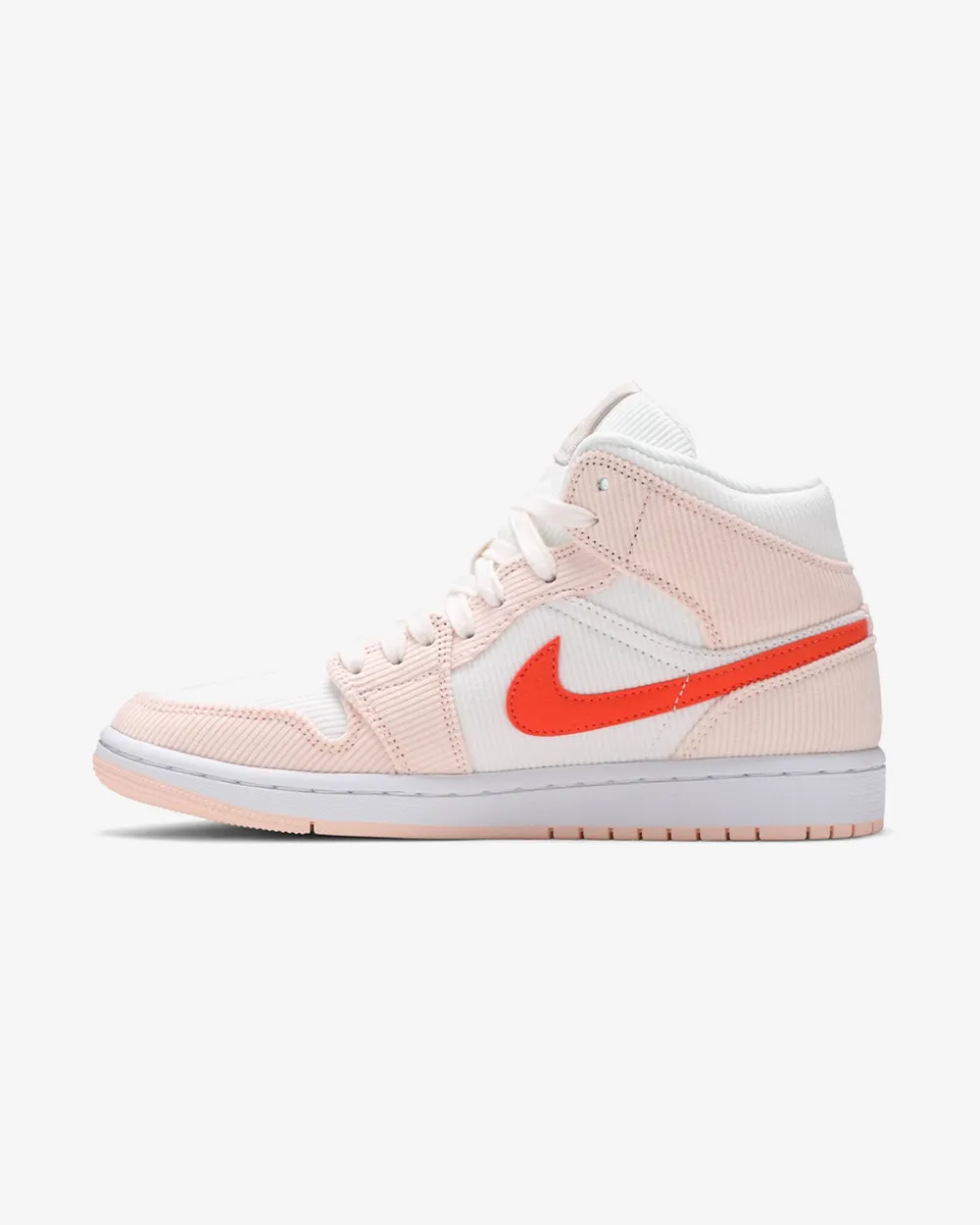 NIKE AIR JORDAN1 MID SAIL ORANGE QUARTZ CORDUROY