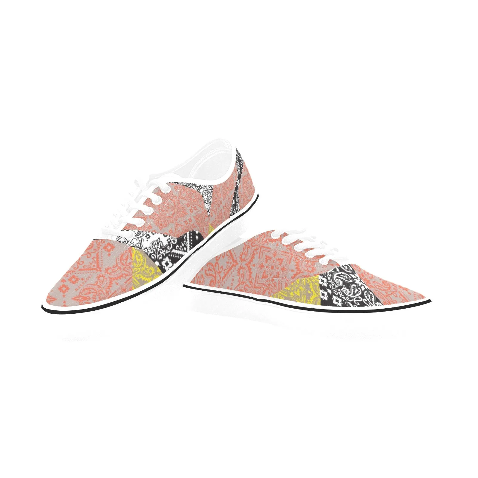 Patchwork, Men's Classic Canvas Low Top Sneakers