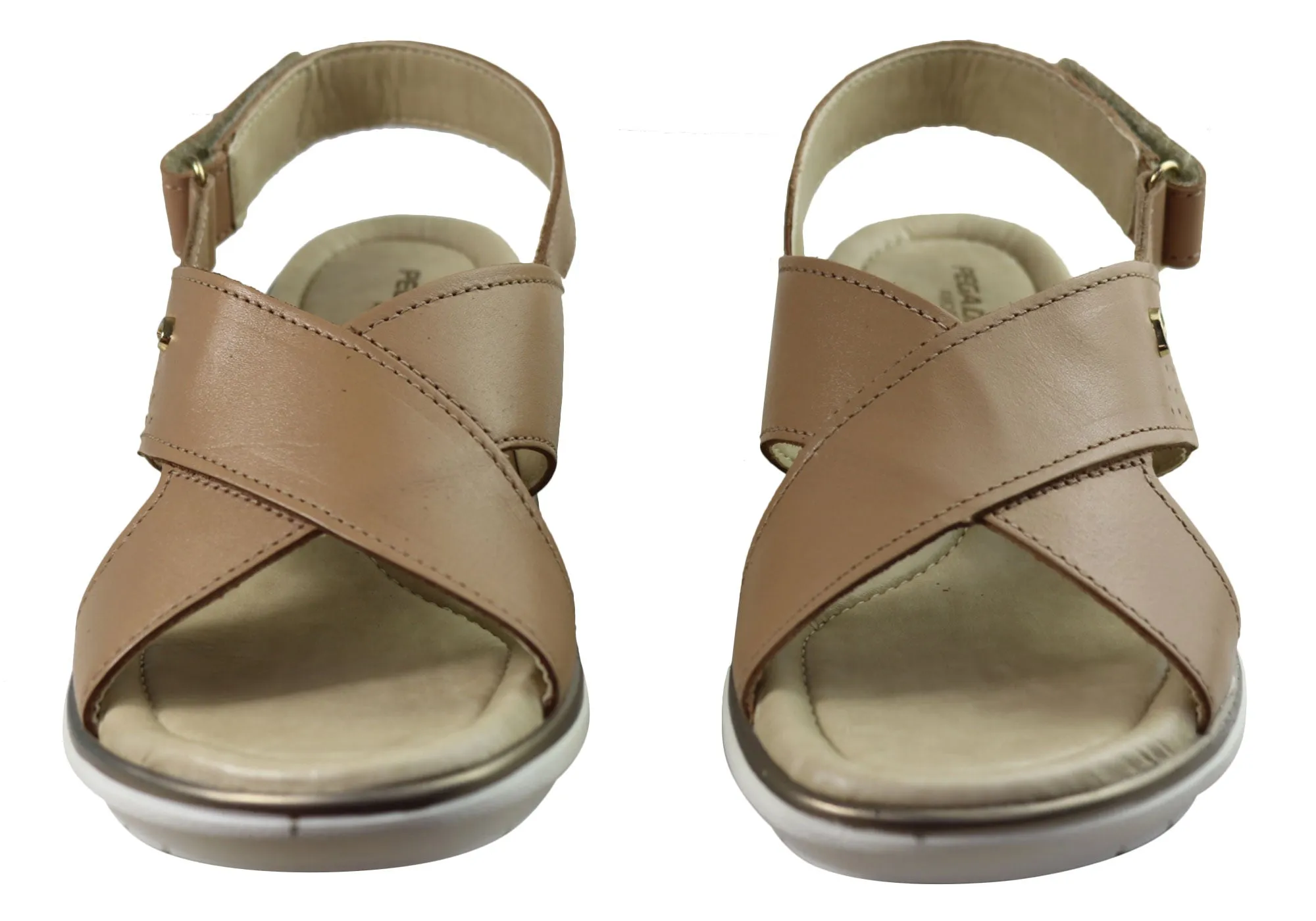 Pegada Paros Womens Comfortable Leather Sandals Made In Brazil