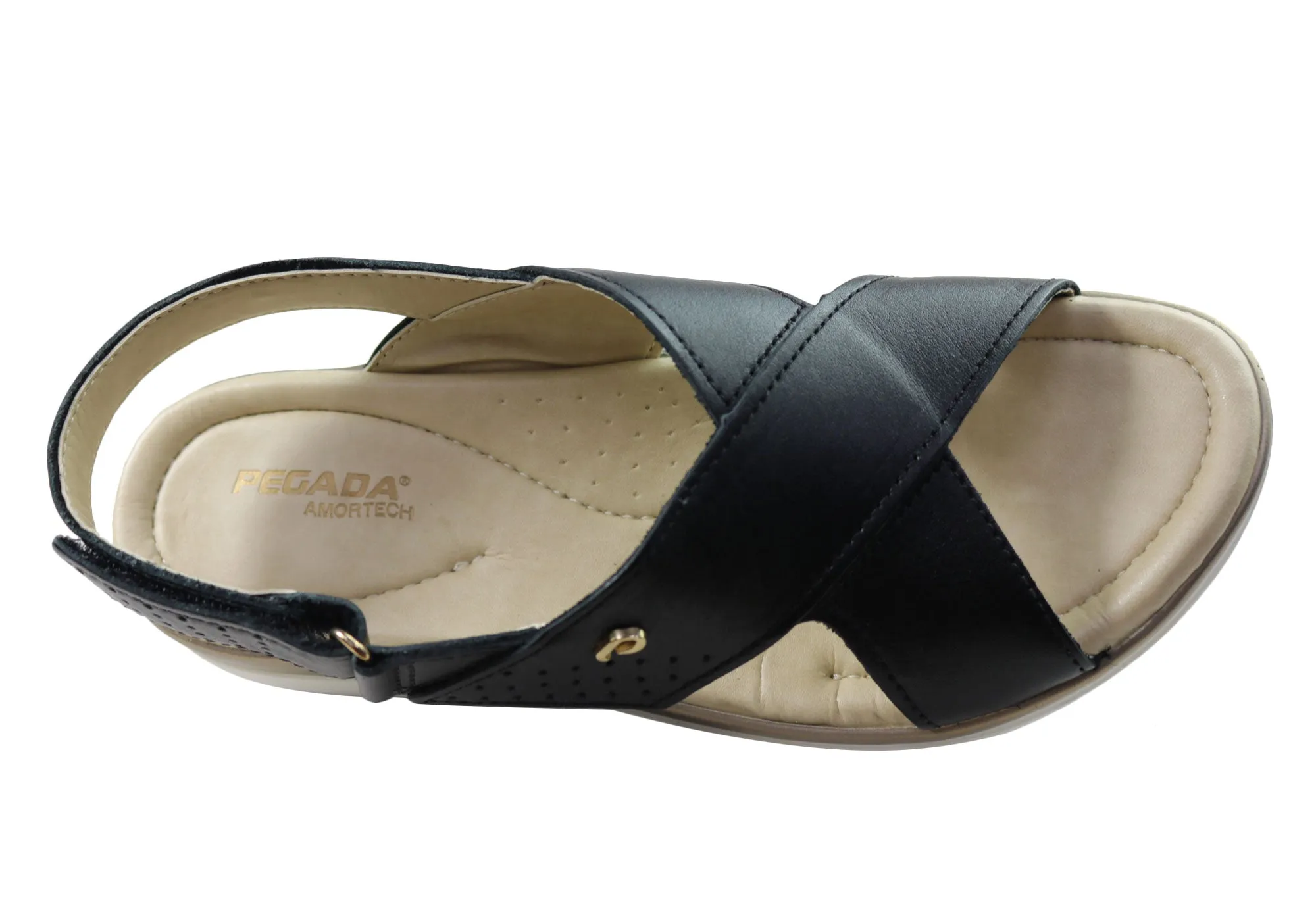 Pegada Paros Womens Comfortable Leather Sandals Made In Brazil