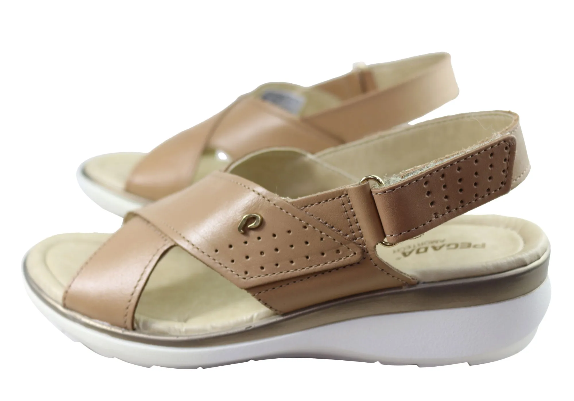 Pegada Paros Womens Comfortable Leather Sandals Made In Brazil