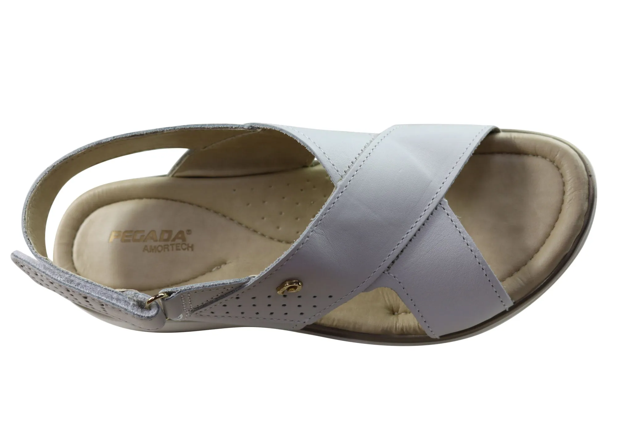 Pegada Paros Womens Comfortable Leather Sandals Made In Brazil