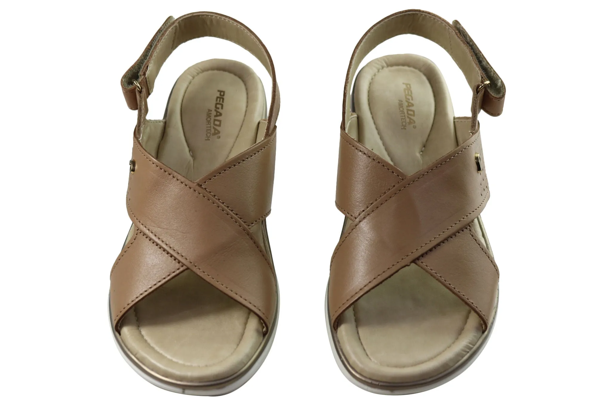 Pegada Paros Womens Comfortable Leather Sandals Made In Brazil