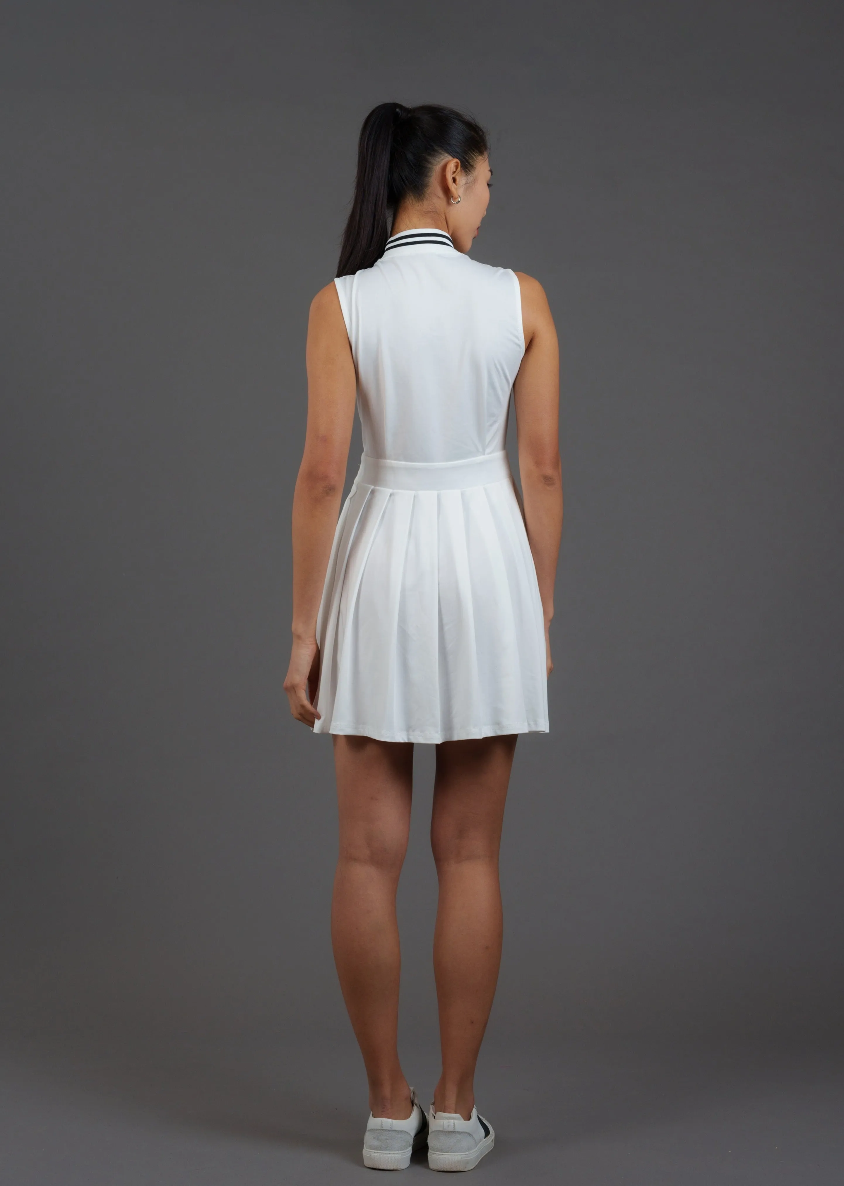 Qi-pow! Tennis Mini Qipao (White)