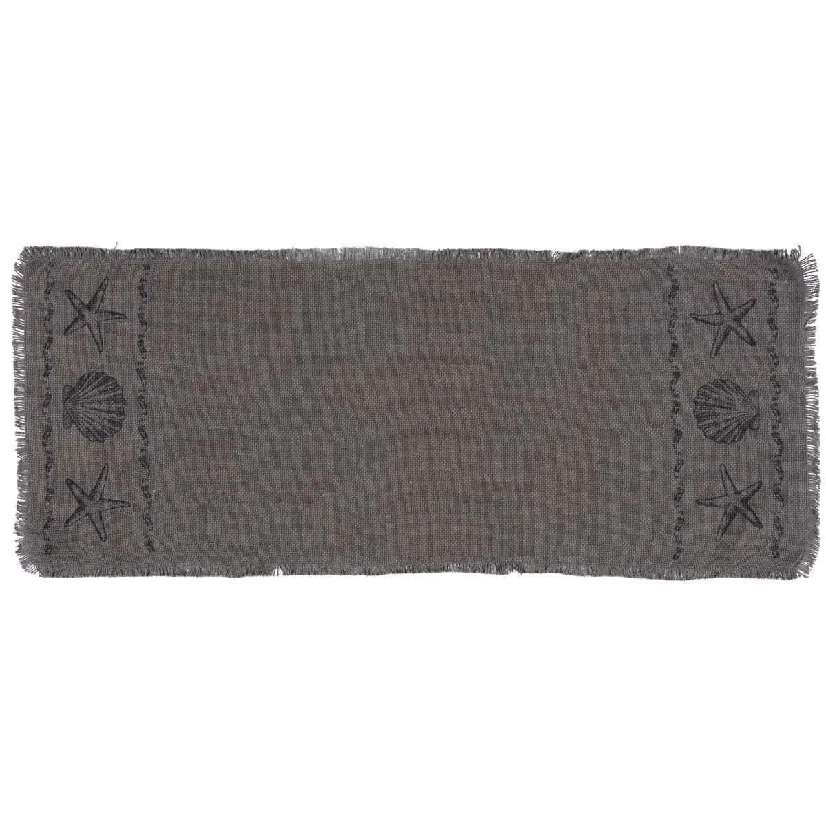 Sandy Grey Burlap Runner 13x36 VHC Brands