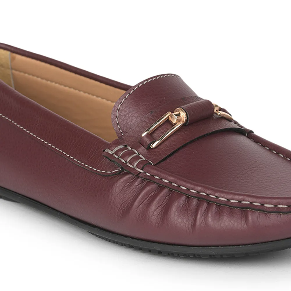 Senorita Casual Maroon Loafers For Women GI-SML-02 By Liberty