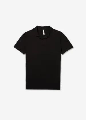 Tech Knitted Polo Black