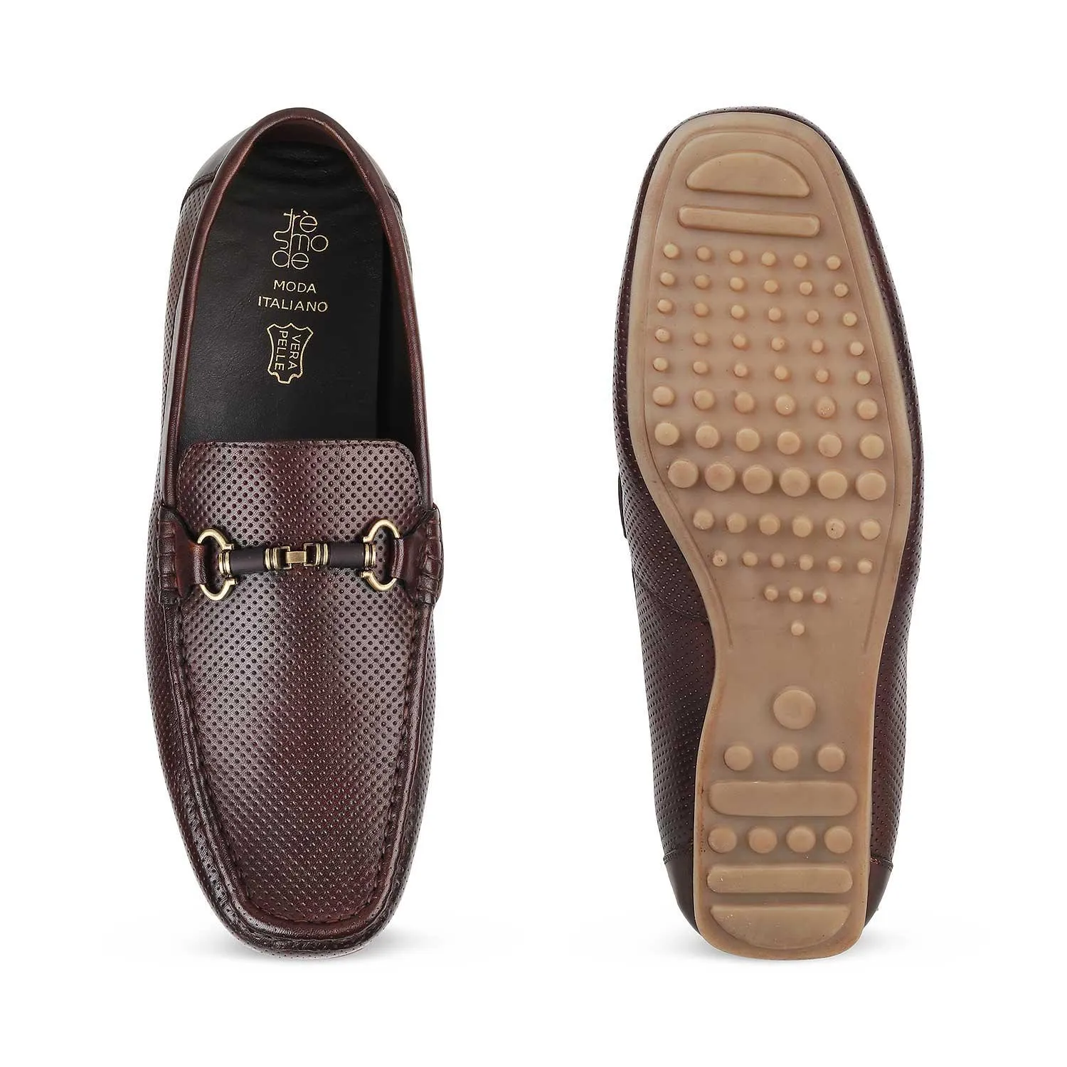 The Cenew Brown Men's Leather Loafers Tresmode