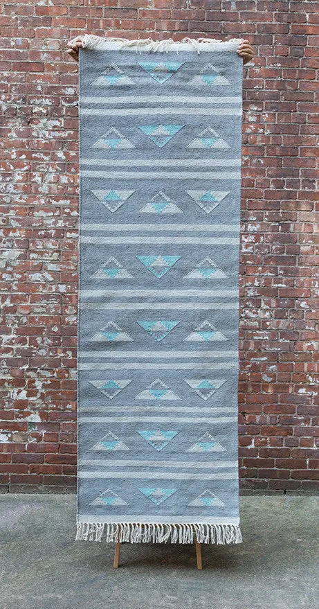 Triangle Flat Weave Cotton Rug