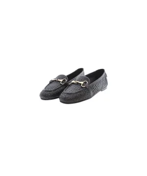 US POLO WOMENS MOCASSIN IN WOVEN LEATHER