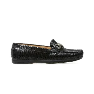 Van dal Bliss ll 3300 1005 Ladies Black Feature Leather Loafers