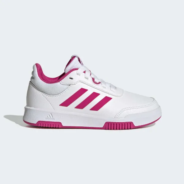 WHITE AND PINK ADIDAS TENSAUR SPORT TRAINING LACE SHOES