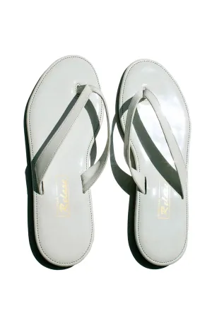 White Patent Slipper Sandal